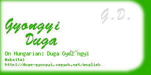 gyongyi duga business card